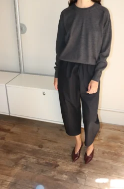 C.T. Plage – Unisex Round Longsleeve Pullover CT22391K-14 – C.Grey