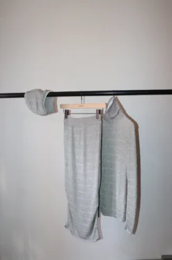 BABACO – Lurex Rib Turtle-neck BA01-TG41 – Silver