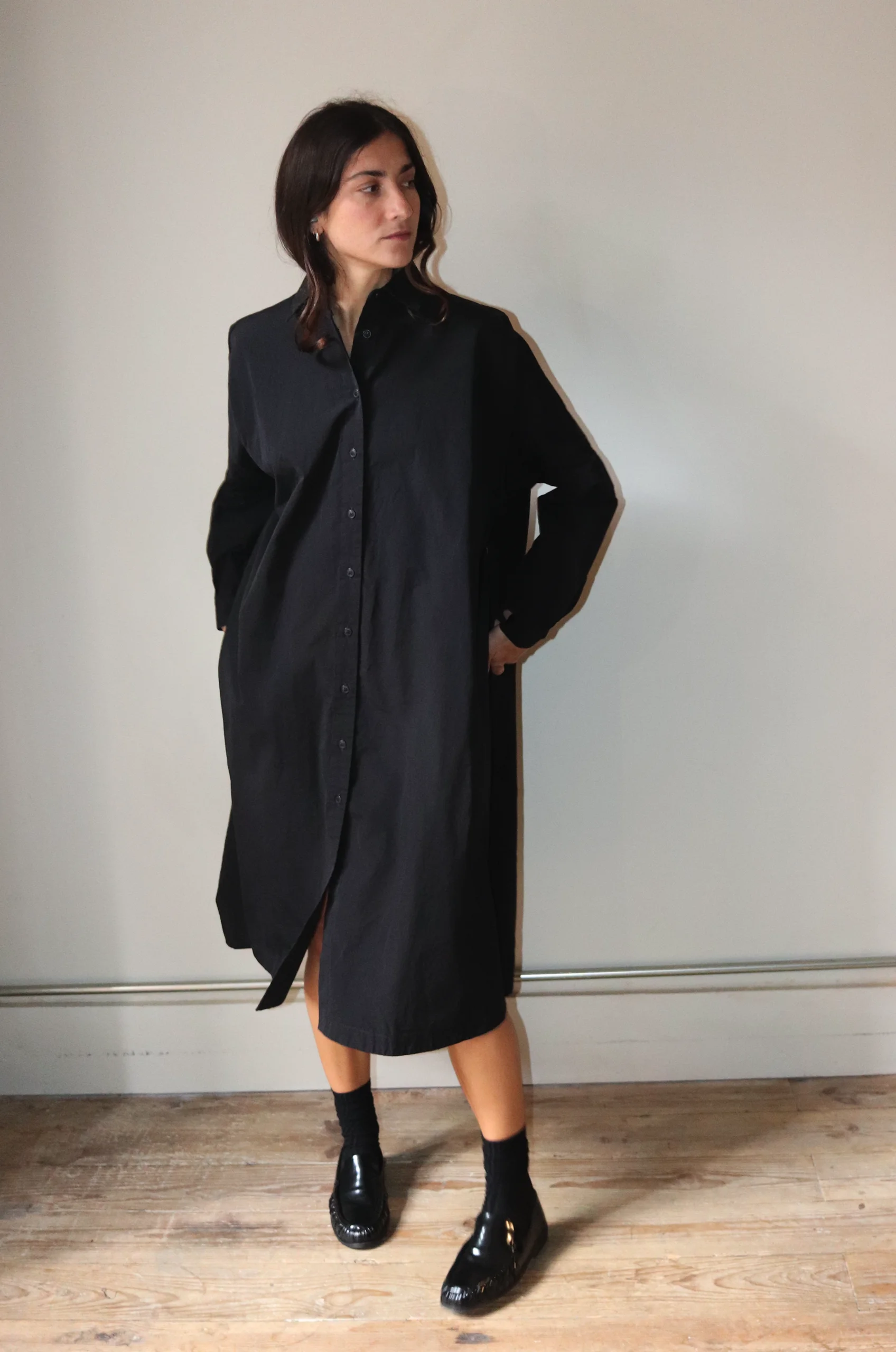 Casey Casey – Yuki Longue Shirt 23FC361 – Black 3 Casey Casey – Yuki Longue Shirt 23FC361 – Black