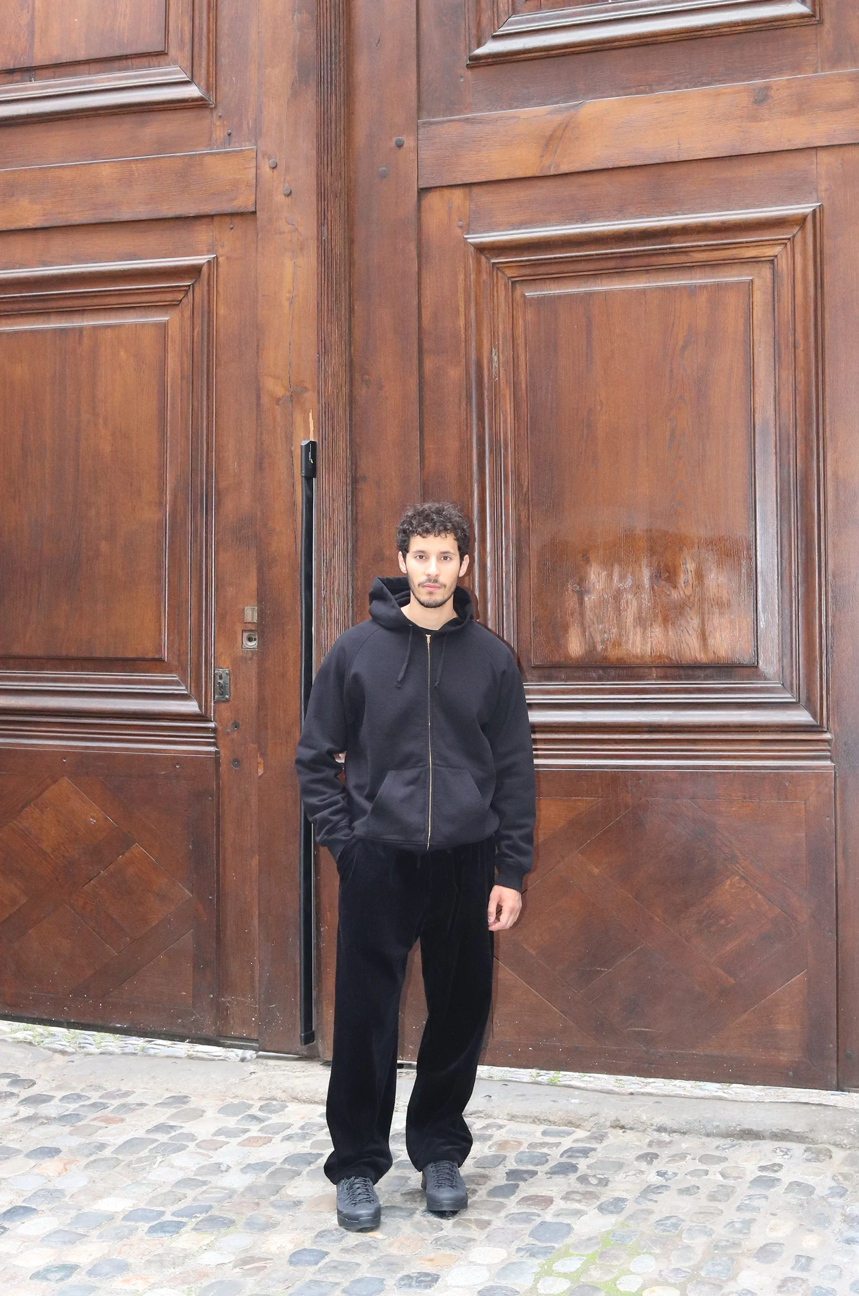 Comoli – Hoodie A03-05001 – Black 3 Comoli – Hoodie A03-05001 – Black