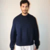 Studio Nicholson – JEAN SNM-1095 5GG Crew Neck Jumper – Navy Marl -Salomon Boutique IMG 0697
