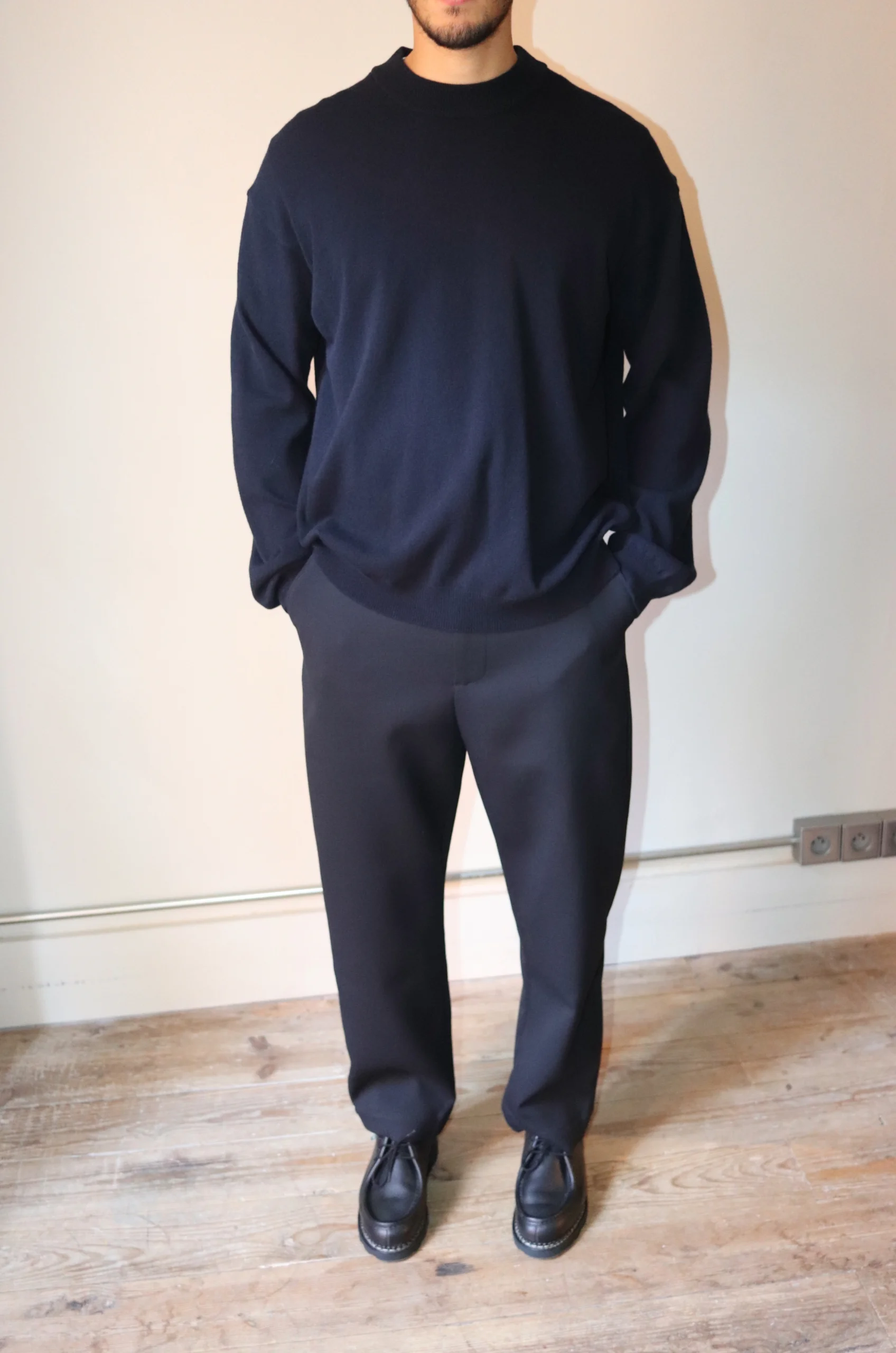 Studio Nicholson – EZRA SNM-1024 Compact Poly Viscose Pant – Darkest Navy 3 Studio Nicholson – EZRA SNM-1024 Compact Poly Viscose Pant – Darkest Navy