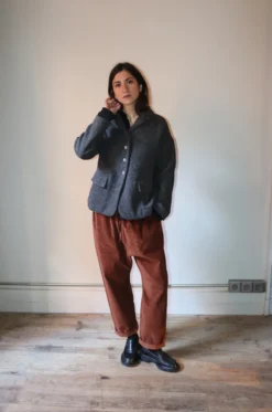 Album Di Famiglia – Women Velvet Braghe Trousers – Rust