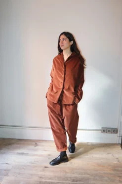 Album Di Famiglia – Velvet Loose Blazer – Rust