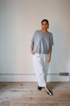 C.T. Plage – Ladies Round Halfsleeve Pullover CT22332L-13 – Grey