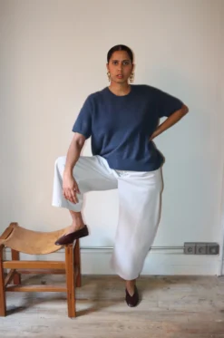 C.T. Plage – Ladies Round Halfsleeve Pullover CT22332L-72 – Blue