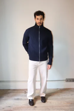 Andersen-Andersen – Navy Full Zip Pockets – Navy Blue