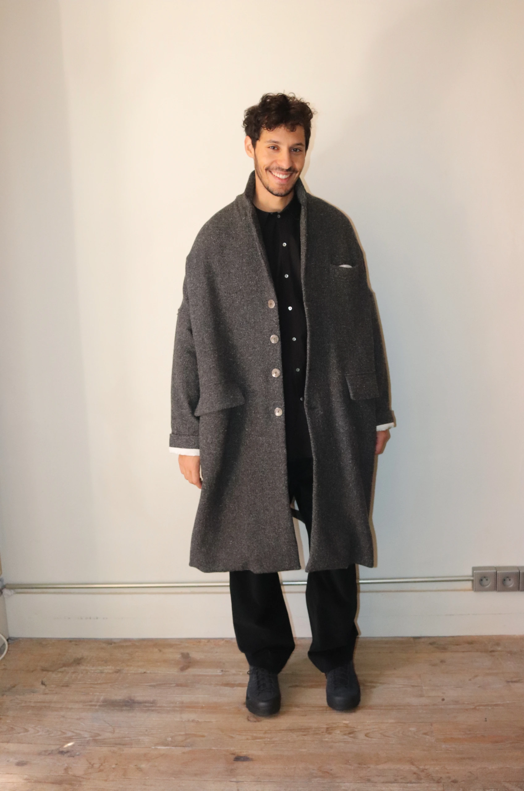 Album Di Famiglia – Men Loose Coat HW – Pepper 4 Album Di Famiglia – Men Loose Coat HW – Pepper – Image 2