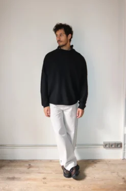 Studio Nicholson – TENSA SNM-1239 LW Boiled Wool 16GG Roll Neck Jumper – Darkest Navy