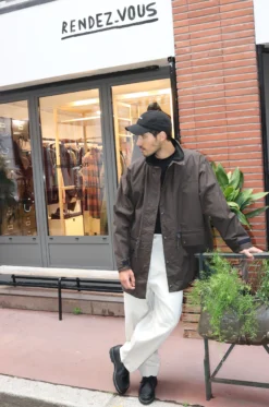 Kaptain Sunshine – Coat KS24FCO09 – Black Olive -Salomon Boutique Kaptain Sunshine Coat KS24FCO09 Black Olive 2