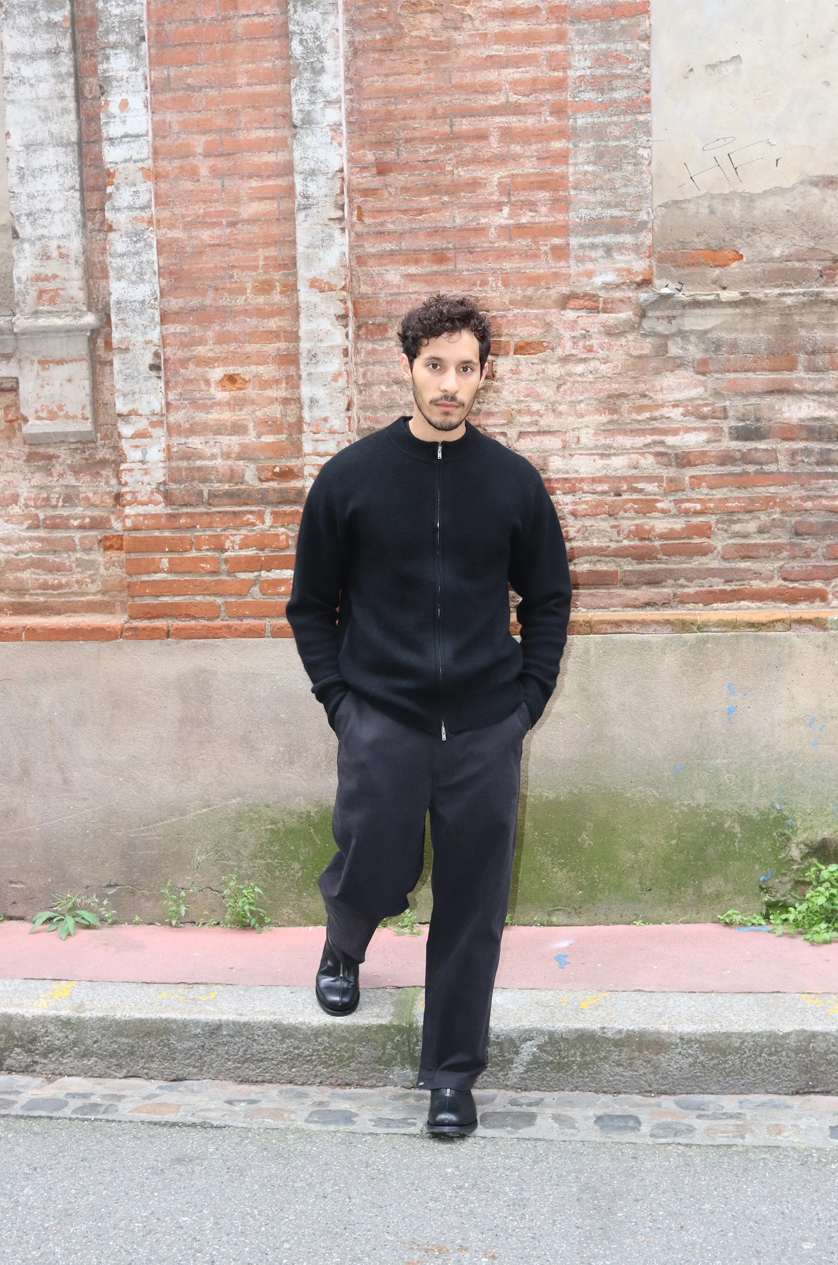 Lady White X Phigvel – Cashmere Bottleneck Cardigan – Black 4 Lady White X Phigvel – Cashmere Bottleneck Cardigan – Black – Image 2