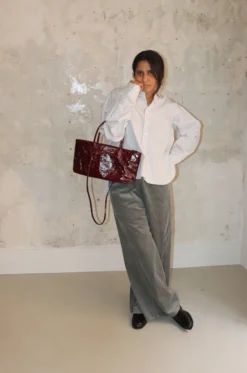 Sofie D’Hoore – BRIT Long Slv Cropped Shirt – Woven Pearl