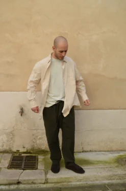 Casey-Casey – Big Raccourcie Shirt – Porcelain -Salomon Boutique c2 1