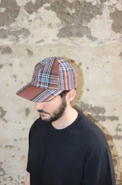 Cableami – Linen Check B.B Cap – Brown -Salomon Boutique cableamicheckcap 0