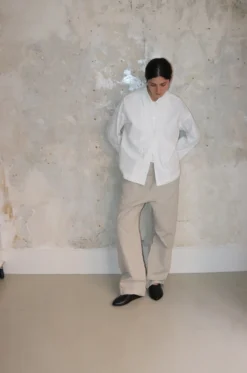 Casey Casey – Juliette Shirt Solid 22FC340 – White