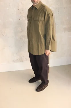Casey Casey – Volume Shirt Paper Cot 22HC331 – Light Khaki 9 Casey Casey – Volume Shirt Paper Cot 22HC331 – Light Khaki -Salomon Boutique chemise khaki2