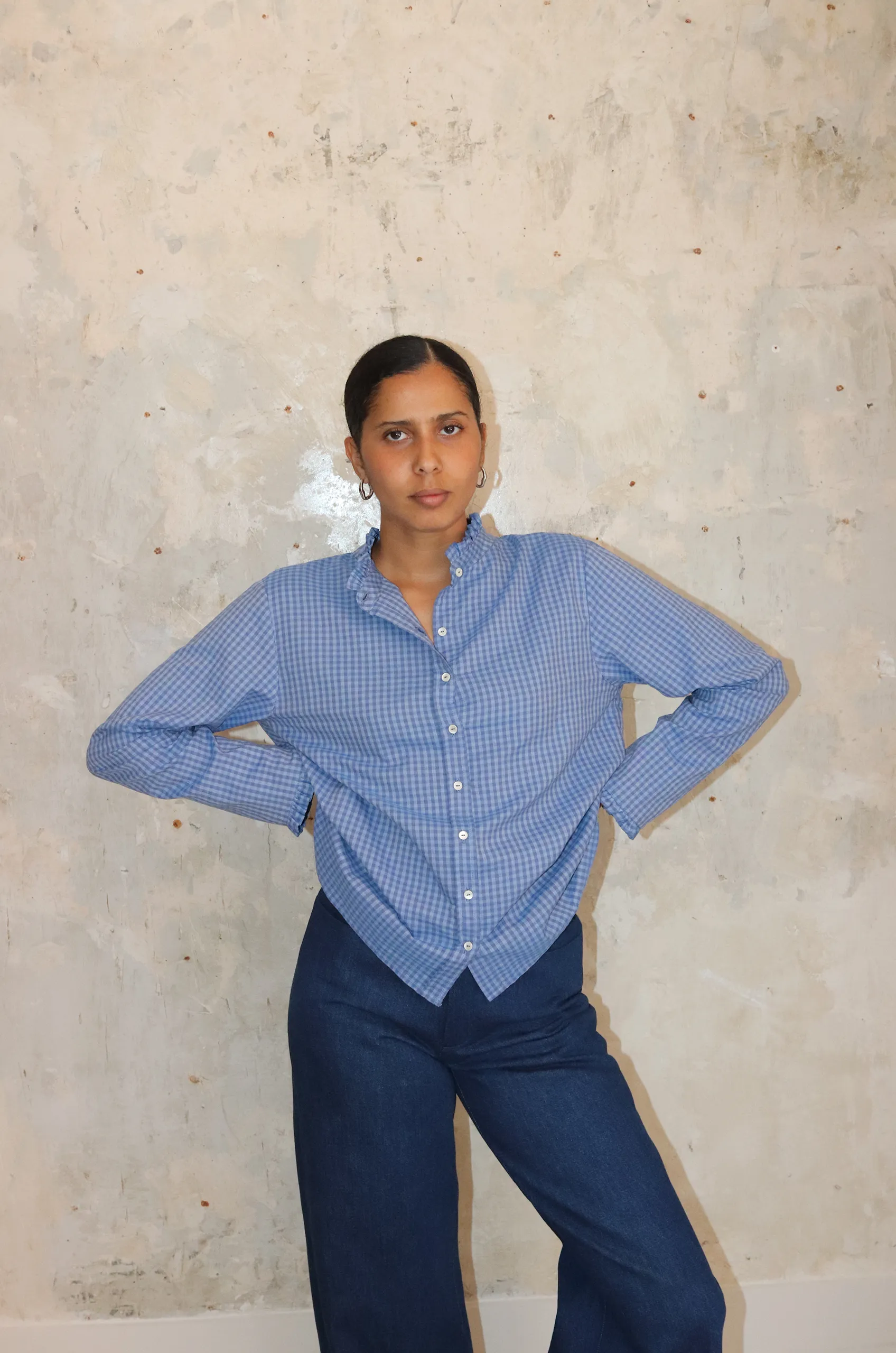 Eleph – Happy Shirt C6010105 – Blue Check 4 Eleph – Happy Shirt C6010105 – Blue Check – Image 2