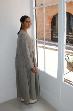 Eleph – Mumu Dress L/S C6010412 – Brown Check