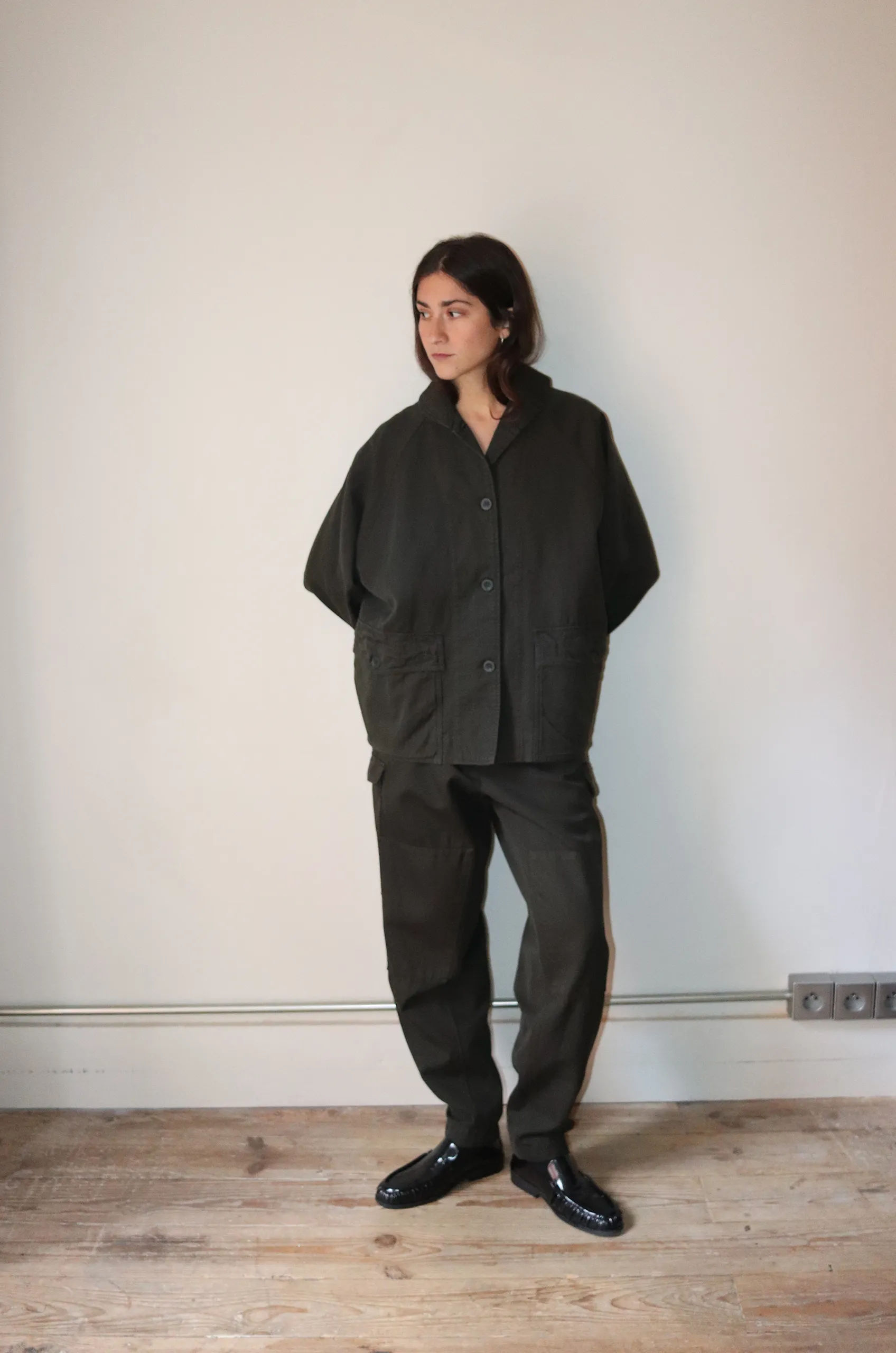 Casey Casey – Mathilde Jacket 23FV236 – Dark Khaki 4 Casey Casey – Mathilde Jacket 23FV236 – Dark Khaki – Image 2