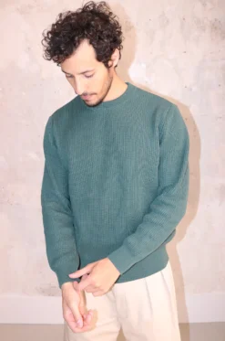 Yonetomi – Marcerised Pullover 85242001 – Green