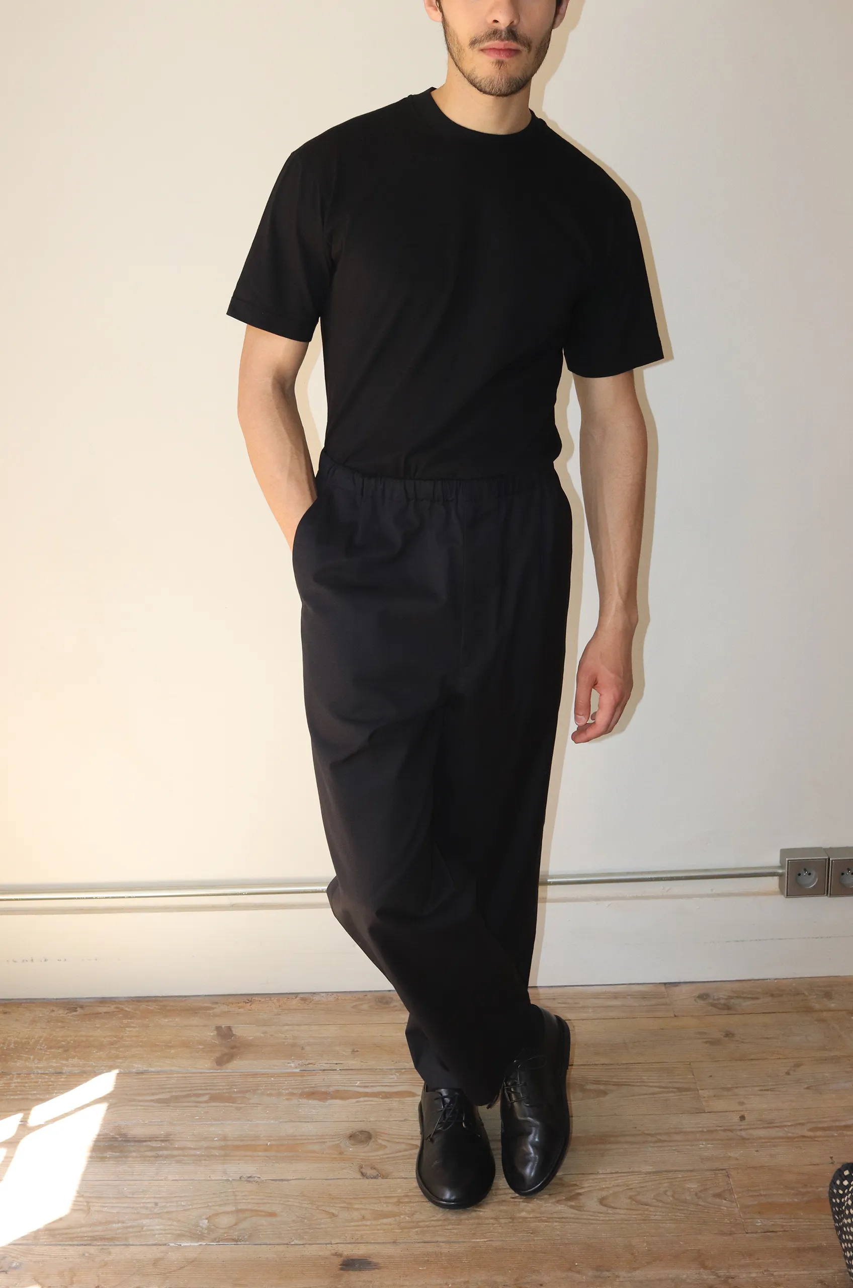 Stein – Drawstring Wide Trousers – Black 4 Stein – Drawstring Wide Trousers – Black – Image 2