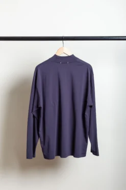 Y – Mock Neck L/S Tee 66311 – Navy -Salomon Boutique rdv Y 10 scaled 1