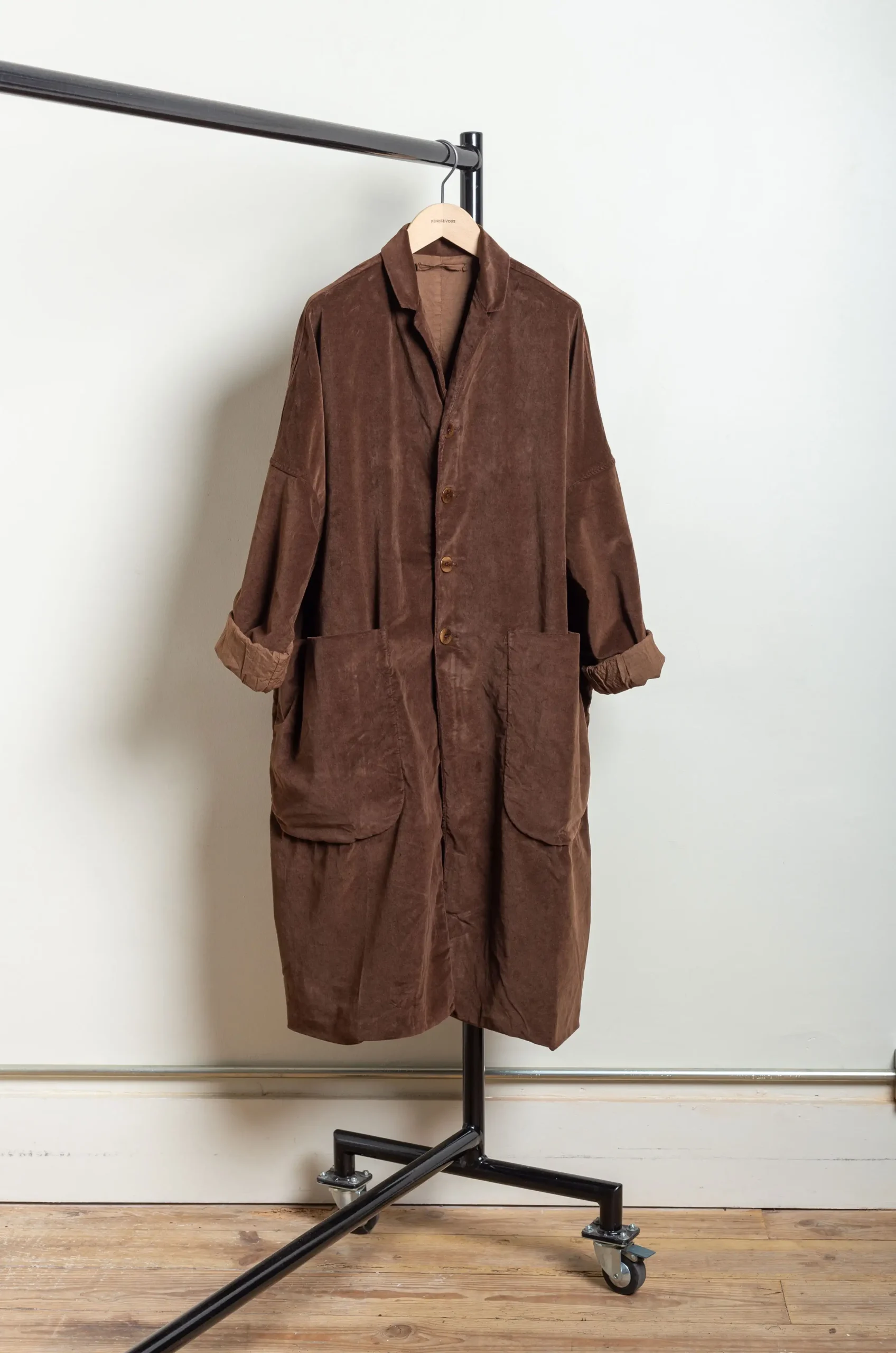 Album Di Famiglia – Velvet Loose Coat – Coffee 5 Album Di Famiglia – Velvet Loose Coat – Coffee – Image 3