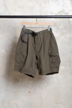 And Wander – Oversized Cargo Short Pants – Khaki