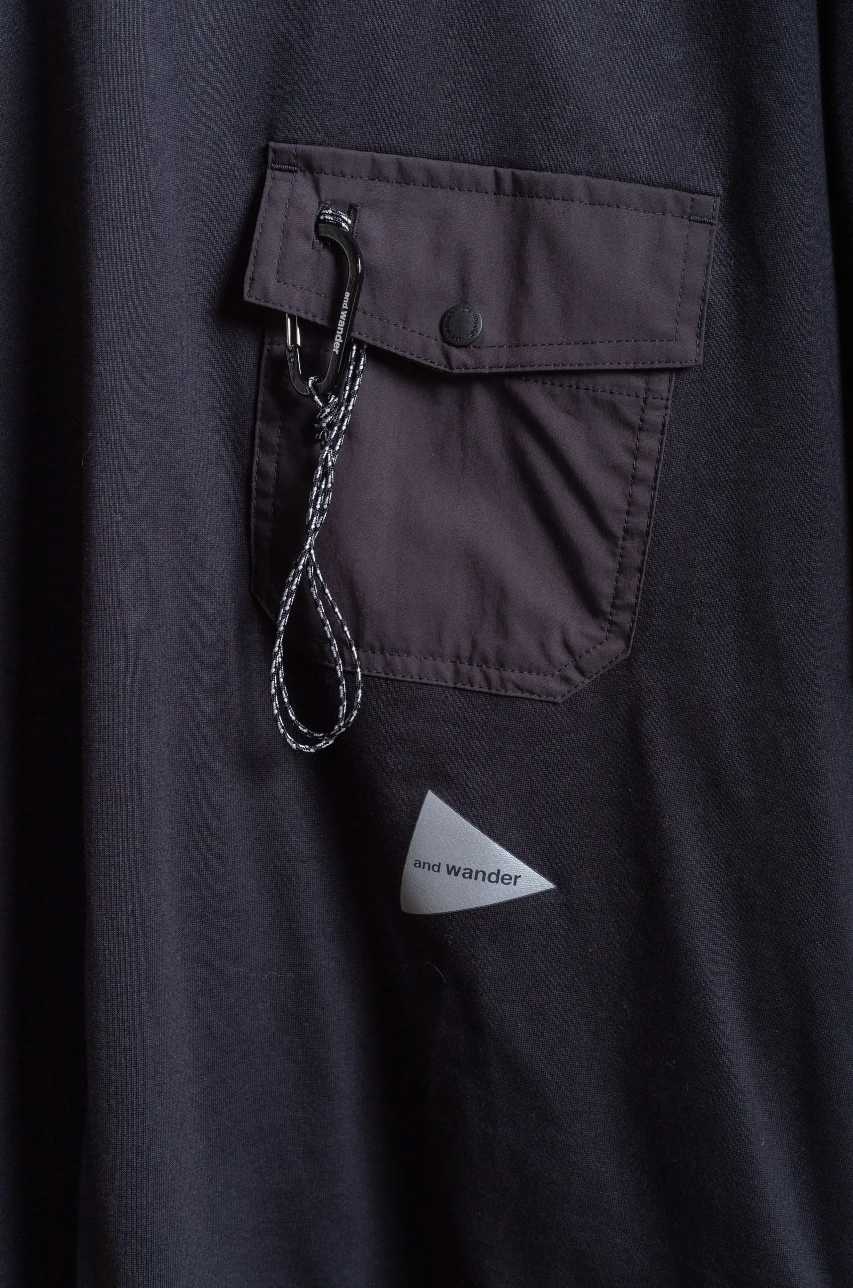 And Wander – Pocket T – Black 4 And Wander – Pocket T – Black – Image 2