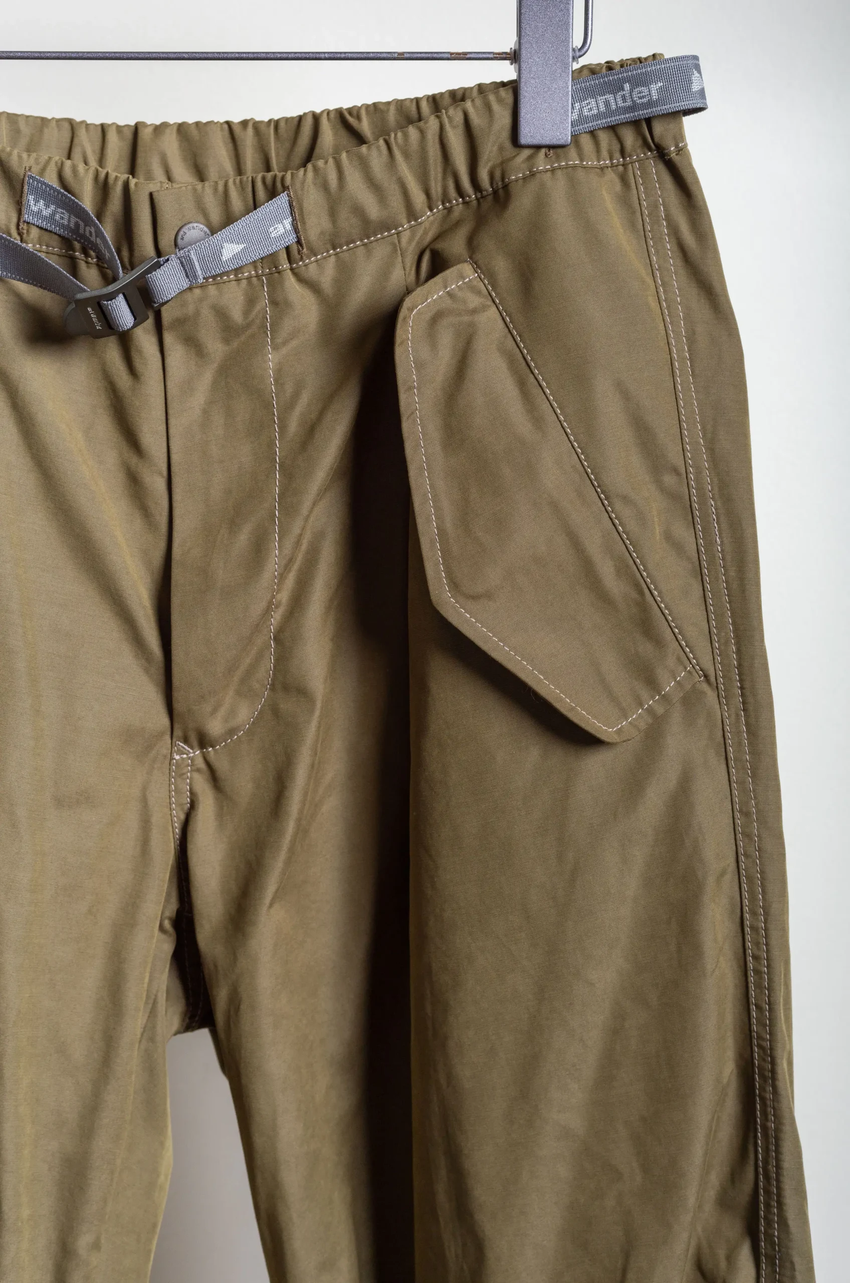 And Wander – Side Zip Hem Pants – Khaki 4 And Wander – Side Zip Hem Pants – Khaki – Image 2