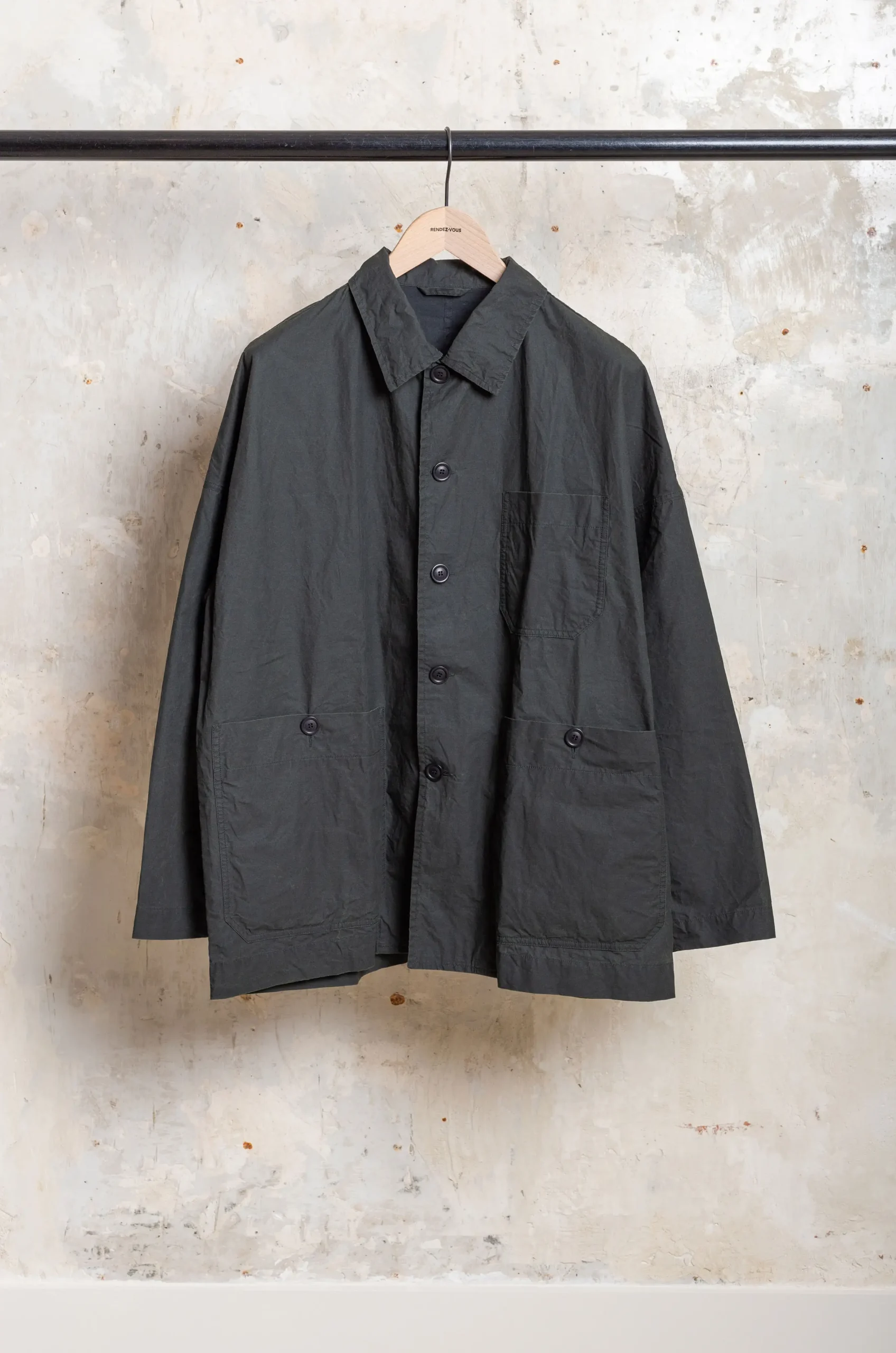 Casey Casey – Higa Travail Jacket Toughy 22HV344 – Dark Green 4 Casey Casey – Higa Travail Jacket Toughy 22HV344 – Dark Green – Image 2