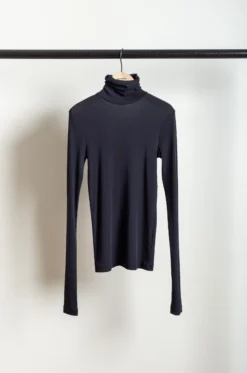 BABACO – Twisted Cotton Turtleneck BA01-CR12 – Black