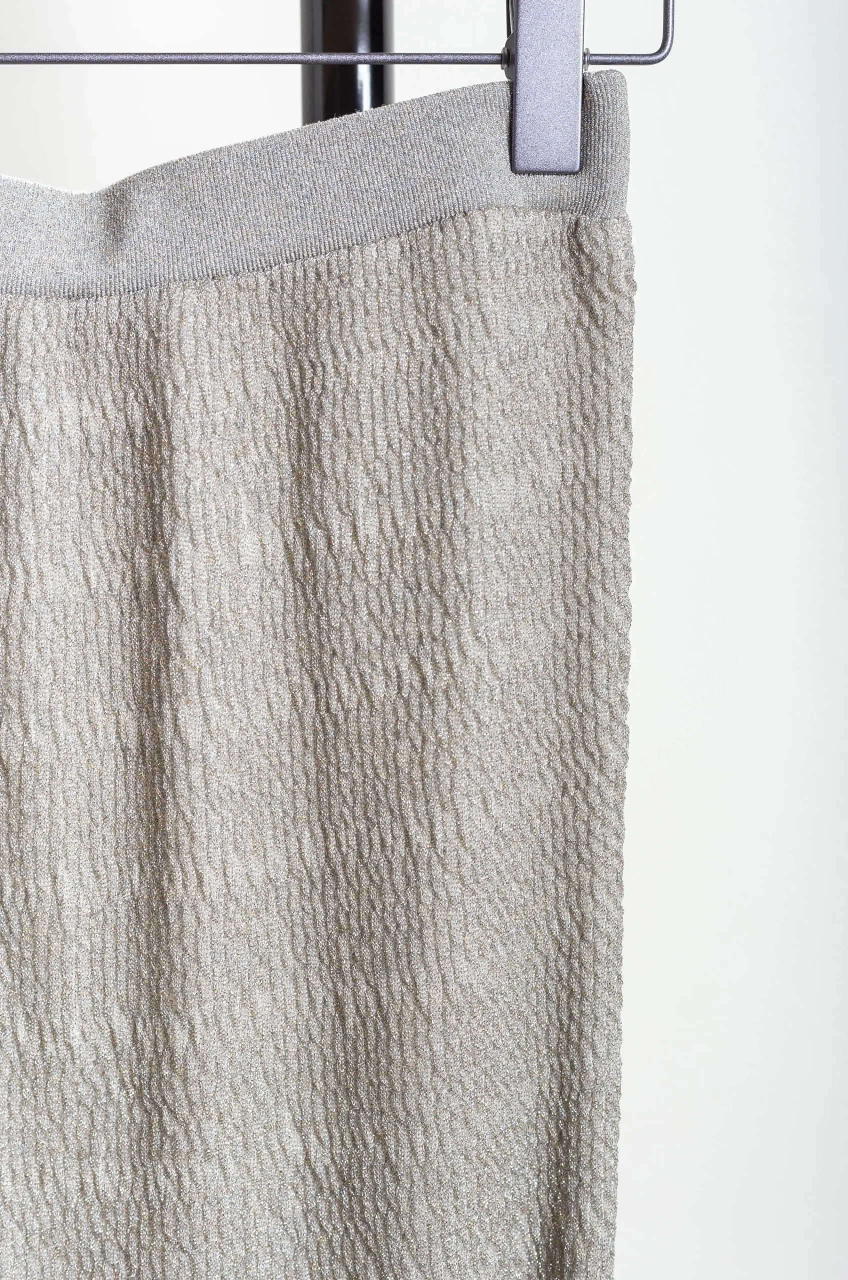 BABACO – Lurex Rib Skirt BA01-TG42 – Silver 5 BABACO – Lurex Rib Skirt BA01-TG42 – Silver – Image 3