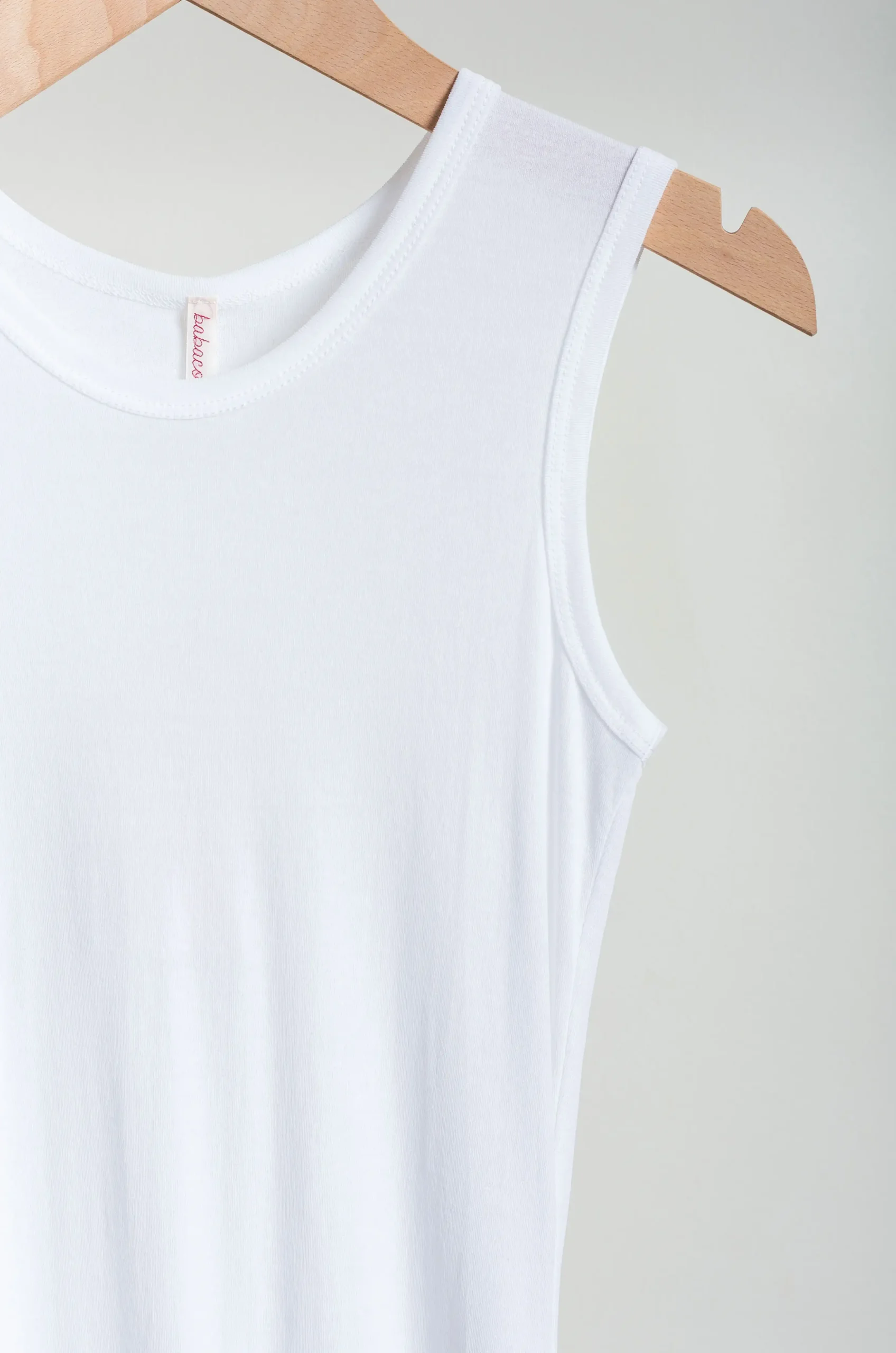 BABACO – Twisted Cotton Tank Body BA01-CR30 – White 3 BABACO – Twisted Cotton Tank Body BA01-CR30 – White