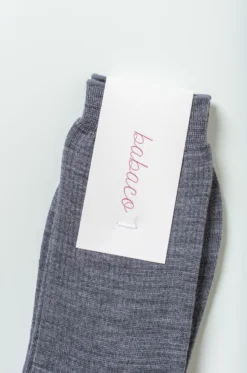 BABACO – Basic Ribbed Socks BA02-BN54 – Charcoal -Salomon Boutique rdv babaco 54 scaled 1
