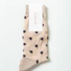 BABACO – Sheer Dot Socks BA02-BN56 – Beige X Black -Salomon Boutique rdv babaco 62 scaled 1