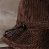 Câbleami – 5W Corduroy Metro Hat With Drawcord 002-23AW – Brown