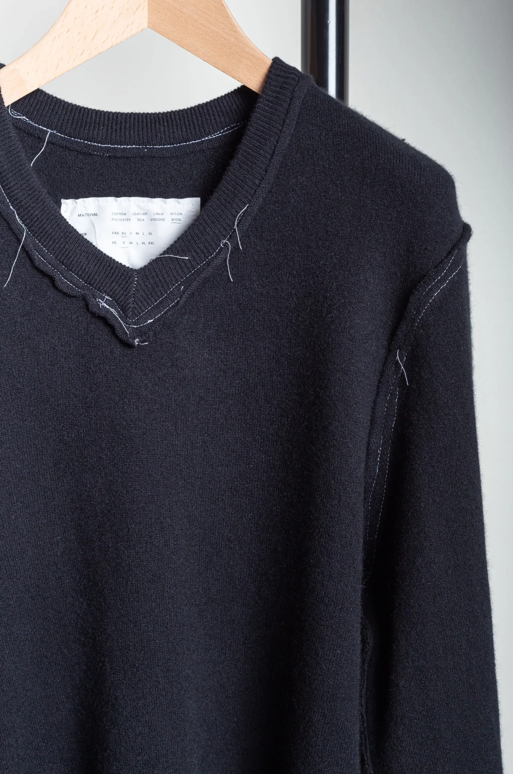 CAMIEL FORTGENS – Frankenstein V-Neck – Black 5 CAMIEL FORTGENS – Frankenstein V-Neck – Black – Image 3