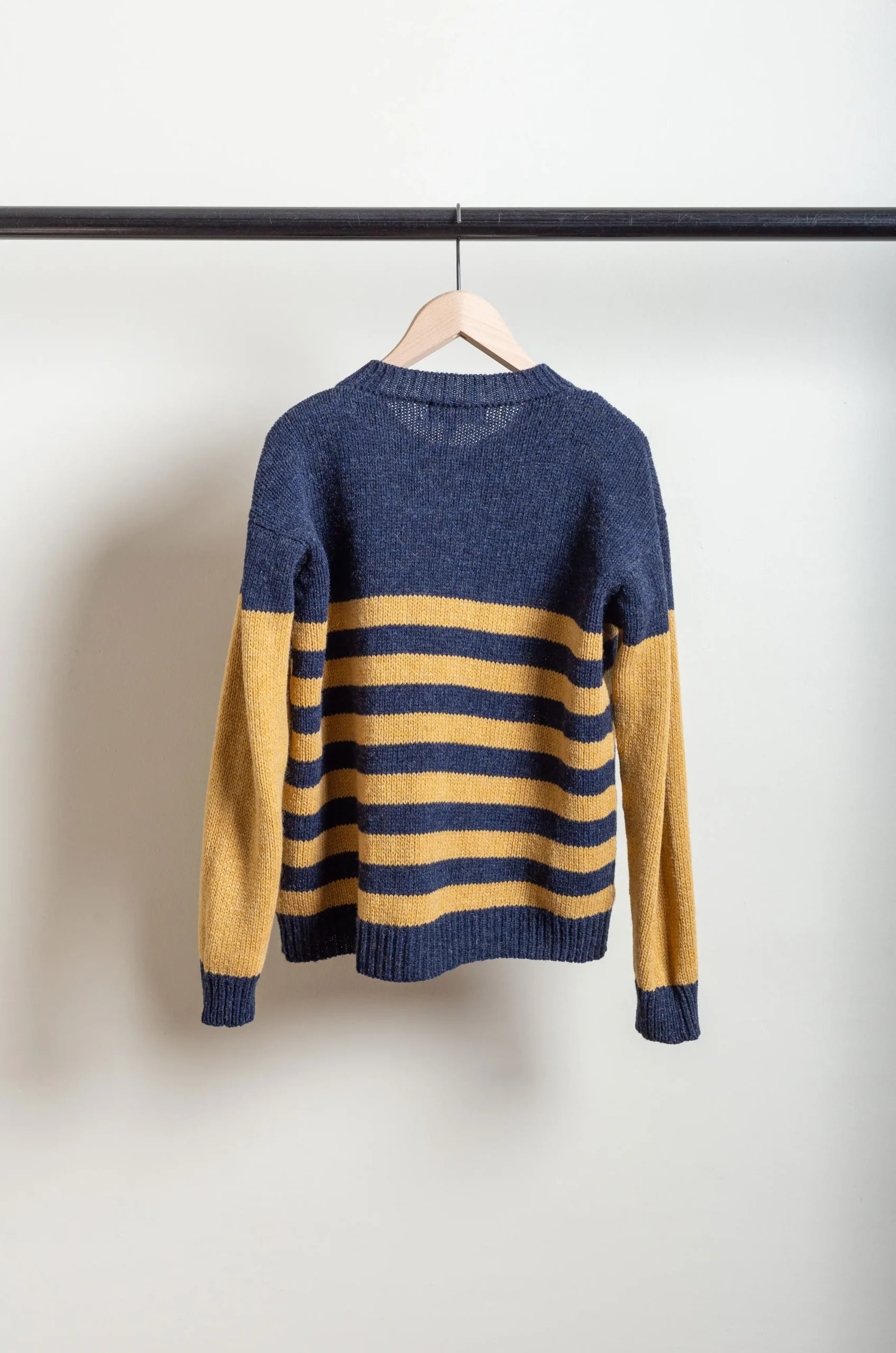 CAWLEY – Stripe Rosa Cardigan – Vintage Heather/Maize 7 CAWLEY – Stripe Rosa Cardigan – Vintage Heather/Maize – Image 5