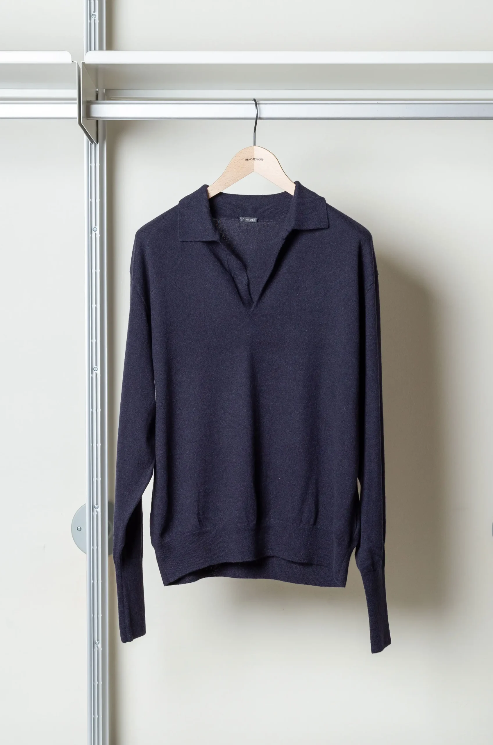Comoli – Sweater A03-06011 – Navy 6 Comoli – Sweater A03-06011 – Navy – Image 4