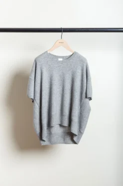 C.T. Plage – Ladies Round Halfsleeve Pullover CT22332L-13 – Grey -Salomon Boutique rdv ct plage 21 scaled 1