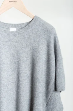 C.T. Plage – Ladies Round Halfsleeve Pullover CT22332L-13 – Grey -Salomon Boutique rdv ct plage 22 scaled 1