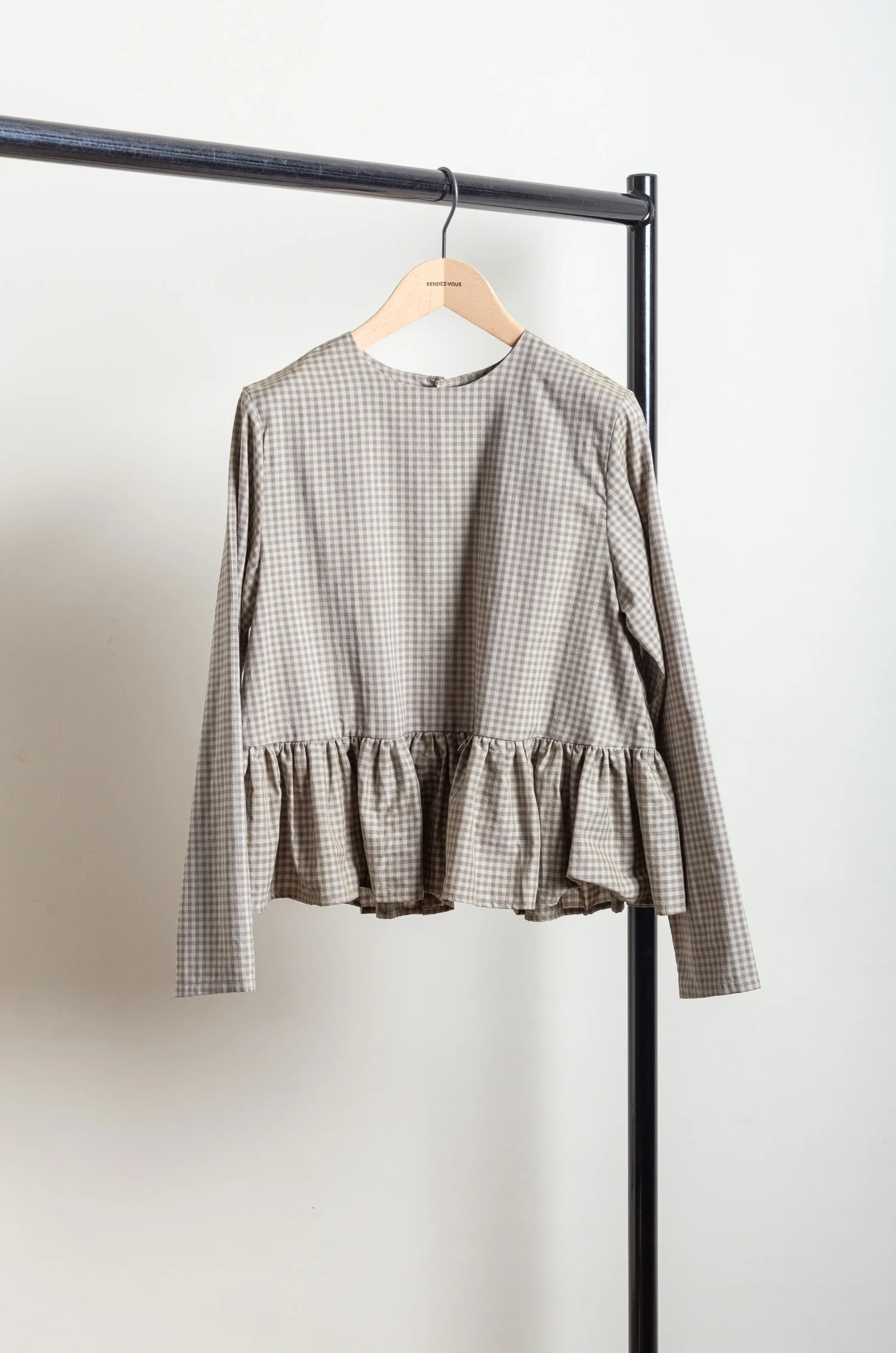 Eleph – Mumu Top L/S C6010306 – Brown Check 5 Eleph – Mumu Top L/S C6010306 – Brown Check – Image 3