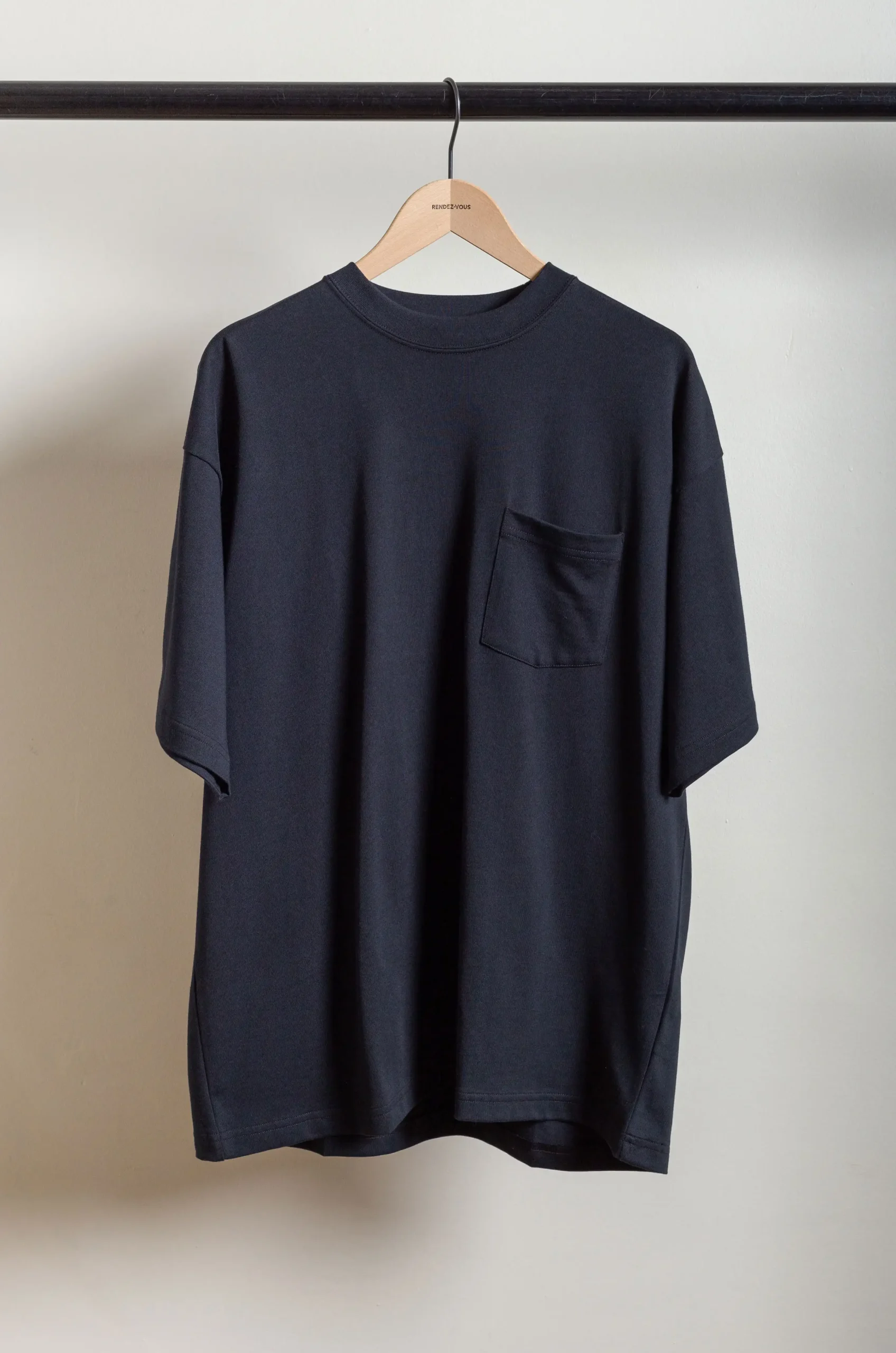 Handvaerk – Crewneck Pocket Tee – Black 4 Handvaerk – Crewneck Pocket Tee – Black – Image 2