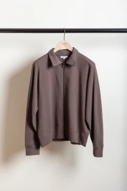 Lady White – Textured Full Zip – Bark