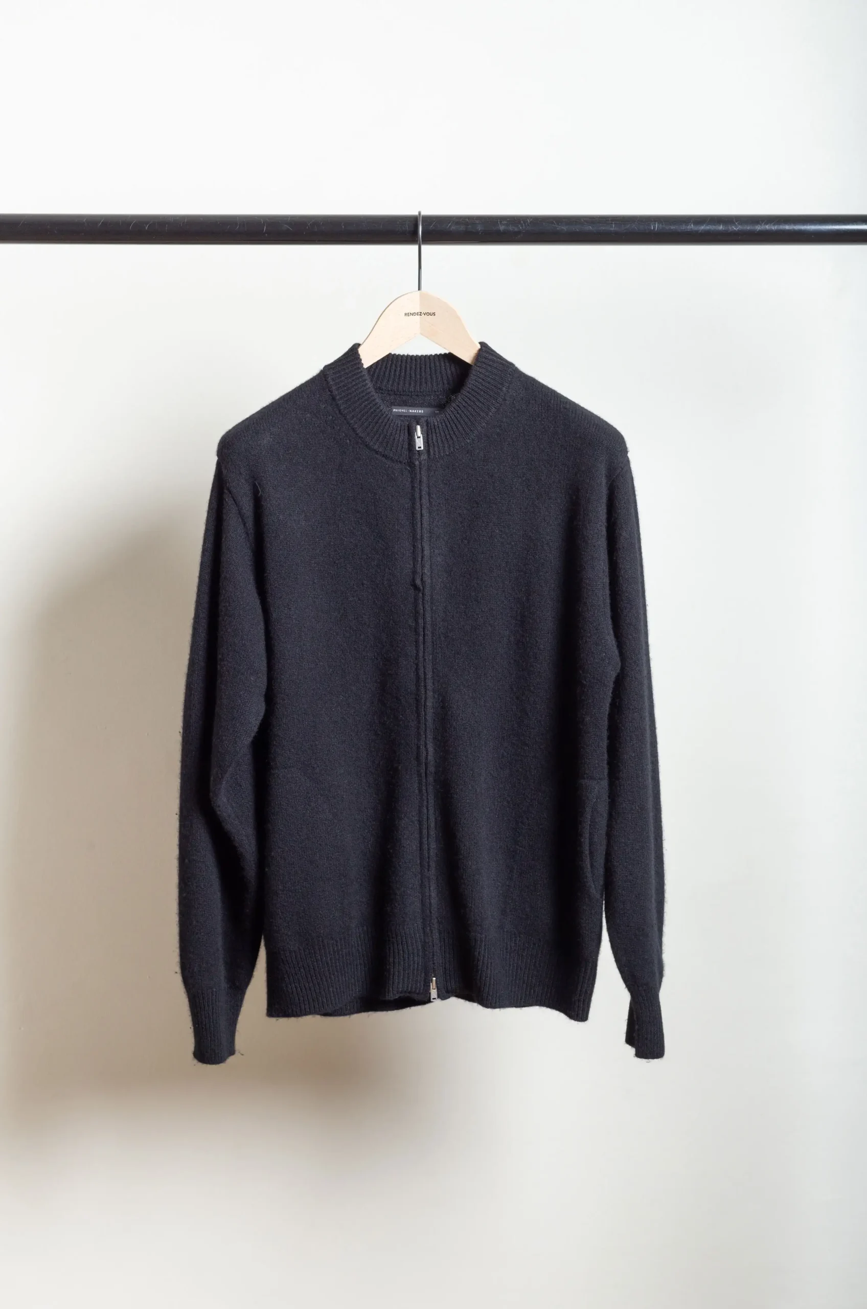 Lady White X Phigvel – Cashmere Bottleneck Cardigan – Black 5 Lady White X Phigvel – Cashmere Bottleneck Cardigan – Black – Image 3