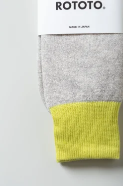 Rototo – Double Face Crew Socks R1515 – Lime/L.Gray -Salomon Boutique rdv rototo 05 scaled 1