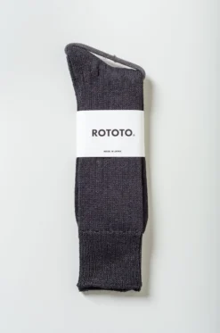 Rototo – Linen Cotton Ribbed Crew R1461 – Black -Salomon Boutique rdv rototo 10 scaled 1
