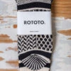 Rototo – Multi Jacquard Crew Socks – Ivory/Black -Salomon Boutique rdv rototo 130 scaled 1
