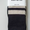 Rototo – Fine Pile Striped Crew Socks R1399 – Black/Raw Beige 1 Rototo – Fine Pile Striped Crew Socks R1399 – Black/Raw Beige -Salomon Boutique rdv rototo 32 scaled 1